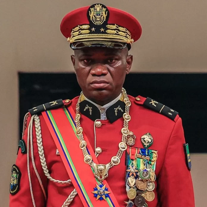 General Brice Oligui Nguema, who led a coup last week that toppled Gabon’s 55-year-old ruling dynasty, took the oath of office as interim president on Monday